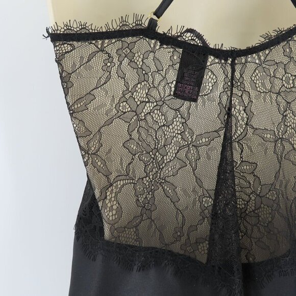 Victorias Secret Extra Small XS Black Sheer Lace Strappy Nightgown Sleep Shirt - Picture 6 of 11